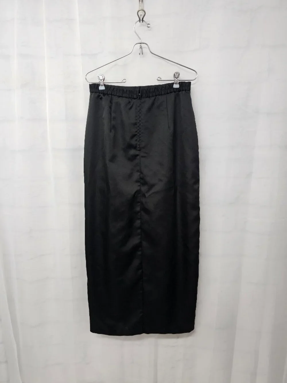 Vintage Styleworks Skirt Black Maxi Satin Goth Whimsigoth Formal 14
